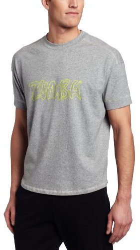 Zumba Fitness LLC Slam Drop Shoulder Tee, Uomo, Pebble, XS