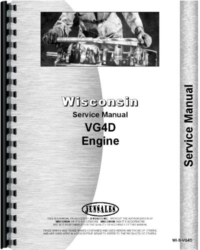 Ditch Witch R-40 Trencher Wisconsin Engine Service Manual (Engine)