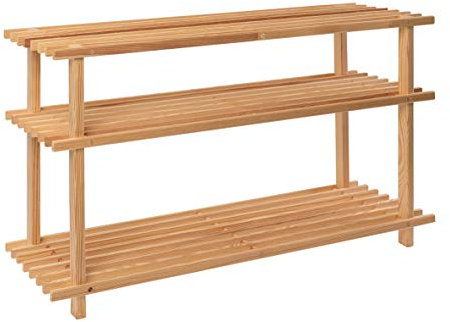 axentia Schuhregal, Tannenholz, holzfarben, ca. 77 x 45 x 26 cm