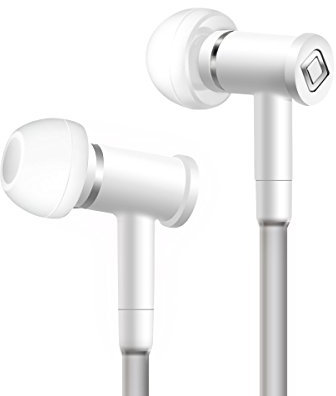 Aircom A1 Airtube Stereo Anti-Radiation Active Headphones for iPhone 7 Plus Gold - 256 GB Earbuds Wired Headset with Mic, Noise Isolating, True Live Sound (White) - US Patent # 6453044