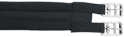 Kerbl Sadelbälte, vadderat, rullspännen, bomullsbälte, svart 100–140 cm