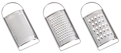 Orthex Mini-Reibe aus rostfreien Edelstahl & Polypropylen, 3-TLG. Set