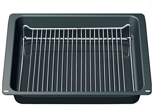 Bosch HEZ333003 Backofen- und Herdzubehör/Extra tiefe Pfanne mit Einlegerost/Ideal für große Braten oder Grill- anwendungen