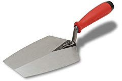 Marshalltown BKTSG75SS 7 1/2-Inch Bucket Trowel -Stainless Steel with Red Soft Grip