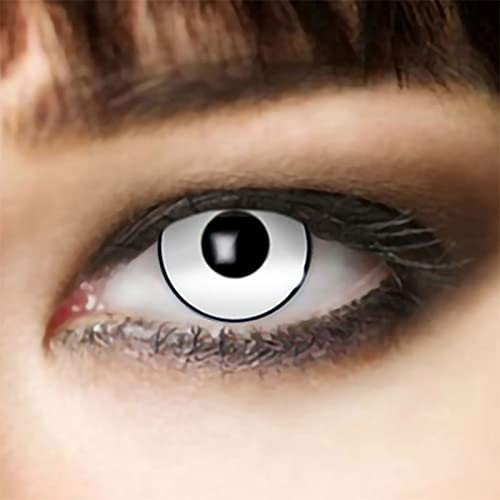 1 coppia,3 mesi, morbide, Halloween lenti a contatto, bianco Manson, vampiri, zombie,