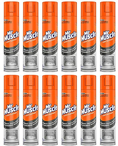 12 x Mr Muscle Oven Cleaner 300ml spray Grill BBQ Grease grime