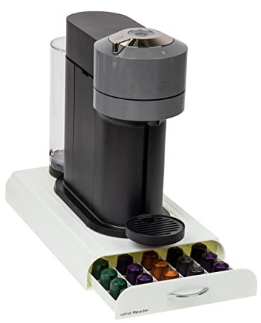 Mind Reader - Cassetto portacapsule per macchine da caffè Nespresso, organizer per piano di lavoro, supporto e contenitore per cialde di caffè, 23,5 x 38 x 5 cm (lunghezza x larghezza x altezza),