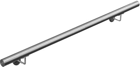 Corrimano scala Acciaio inox AISI 304 Ringhiera diametro 42mm V2Aox 40-1000 cm, Lunghezza:110 cm