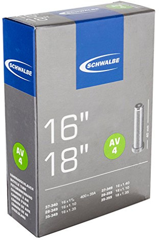 Schwalbe AV 4 Fahrrad Schlauch 16´´, Ausführung:16x1 1/8-1 3/8´´ 28/37-340/355 AV40mm
