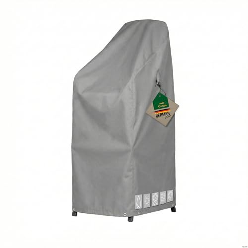 Mehr Garten Schutzhülle Gartenstühle 66x66x110/150 cm, 600D Oxford | wasserdicht, UV-beständig, reißfest und winterfest - robuste Abdeckung für Stapelstühle mit Kordelzug für sicheren Halt