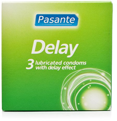 Pasante Infinity (Delay), aktverlängernde Kondome mit Wirkstoff - Orgasmus verzögern - länger durchhalten für optimale Befriedigung, 1 x 3 Stück