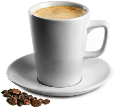 Genware Latte Mugs & Saucers 12oz / 340ml, Pack of 6