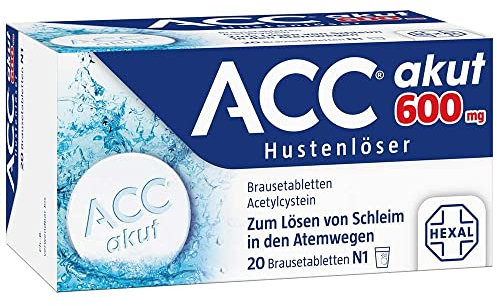 ACC® akut 600 mg | 20 Stück | Hustenlöser für leichteres Abhusten | Nur 1x täglich | Schleimlöser