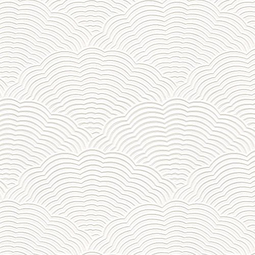 Belgravia Blown Vinyl Artex Paintable Textured Wallpaper - Modern Wallpaper for Living Room, Bedroom, Fireplace - Decorative & Paintable Luxury Wall Paper (White)