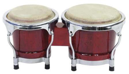 DIMAVERY BG-45 Bongo 4+ 5 weinrot | Professionelles Bongo-Set