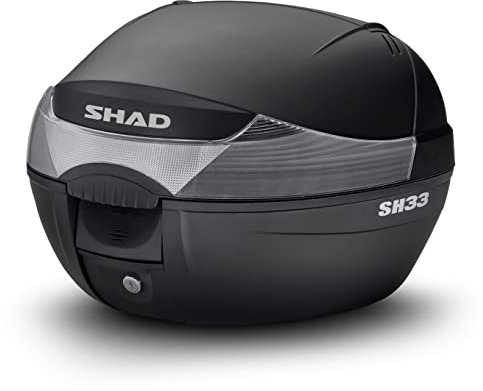 D0b33200 - Koffer oder Tasche hinten, für Roller oder Motorrad sh33 sh 33, Schwarz