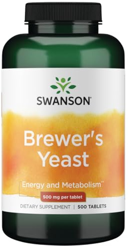 Swanson Brewer's Yeast - B Complex Vitamin Formula (500mg, 500 Tablets)