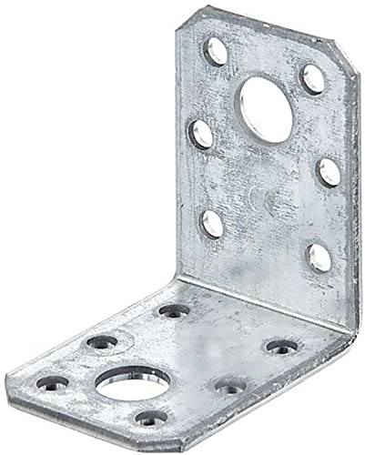 Alberts 330323 Escuadra de ensamblaje, Galvanizado Sendzimir, 50 x 50 x 35 mm, Juego de 25
