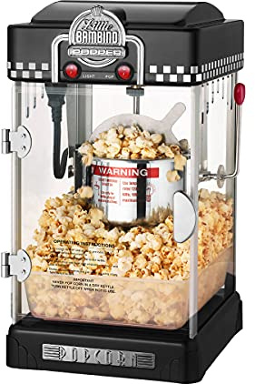 Great Northern Popcorn 83-DT5620 Northern Company GNP BlackGNP Little Bambino 2-1/2 Ounce Retro Style Popcorn Popper Machine, 2.5 Ounce, Black