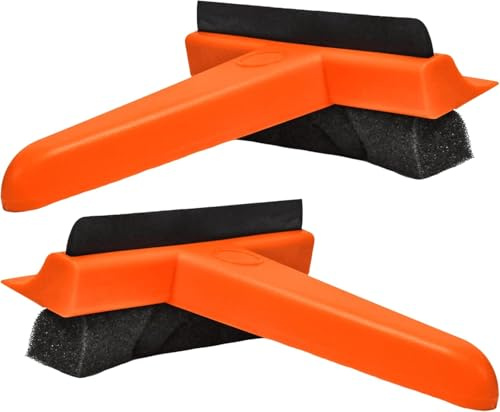 2 X Chunky Car Squeegee and Ice & Snow Scraper - Cold Frosty Mornings Scrapers - PAIR for Him & Her Cars