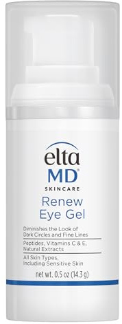 EltaMD Renew Eye Gel, Serum for Dark Circles and Puffiness, Under Eye Serum for Face, Anti Aging, Minimizes Fine Lines and Wrinkles, 0.5 oz Pump