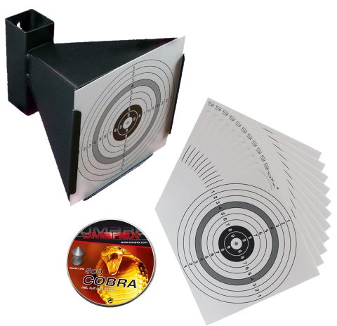 ShoXx.® Trichter Kugelfang + 500 Cobra Diabolos 4,5 mm + 25 Shoot-Club Zielscheiben