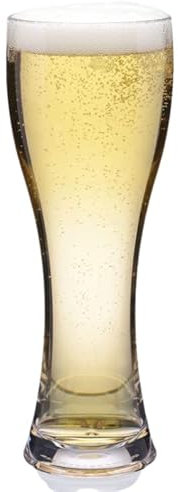 Set of 6 Ultra-Premium Unbreakable Polycarbonate Weizen Beer Glasses (568ml / 1 Pint).Freezes in 5 Minutes to Create The Perfect Frosted Glass for an ice Cold Beer!