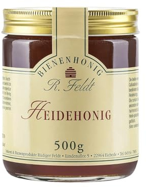 Heide-Honig, dunkel, cremig, aromatisch, heidetypisch kräftig