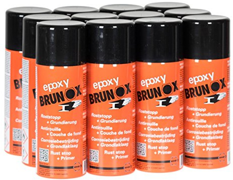12 x 400 ml Brunox epoxy rostomvandlare rostskydd primer antirost