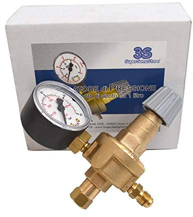 Riduttore regolatore di pressione per cartucce di azoto singolo manometro