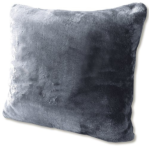 Gözze Flausch Kissen Cashmere-Feeling Sofakissen, 50 x 50 cm Farbe anthrazit (91)