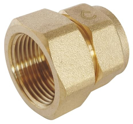 SOMATHERM FOR YOU, Raccord à compression femelle 20/27 pour tube PER Ø25 - Installation rapide et fiable - Normé ACS - Pression max 10 bars - Température de 5°C à 90°C - Jaune