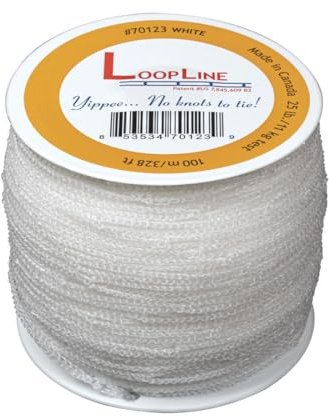 Event Decor Direct Clik Clik Loopline - Ideal for Hanging Display Pieces Perfectly - Home Improvement Supply - Easy Tie & Untie - 328 ft. - White