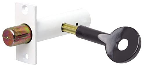 Sterling SBW260 2 x White Plated Security Door Bolts & 1 x Key, Set of 2 Pieces