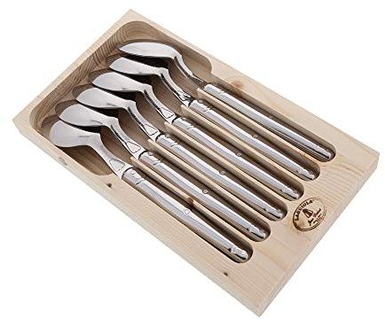 Laguiole Löffel, Edelstahl, 6 Stück