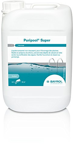BAYROL Puripool Super Produit Hivernage Piscine Anti-Algues Anti-Calcaire | Bidon 6 L, protection hiver active et passive, réouverture simplifiée, compatible tous traitements et filtres, 500 ml / 10 m³