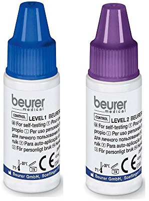 Kontrolllösung für Blutzuckermessgeräte GL40, 2x 4 ml Flaschen