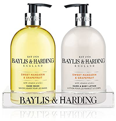 Baylis & Harding Sweet Mandarin & Grapefruit Hand Wash and Lotion Set (Pack of 1) - Vegan Friendly
