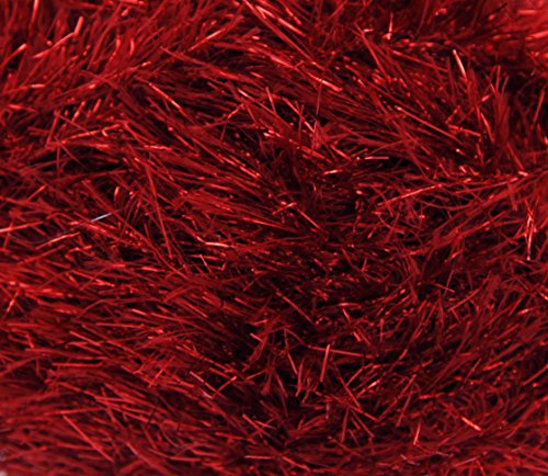 King Cole Tinsel Chunky Knitting Yarn Festive Wool 50g Ball (Claret - 215)