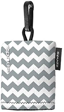 SPUDZ Classic | Microfiber Cloth Screen Cleaner and Lens Cleaner | Open Bottom | Gray Chevron | 10 x 10 Inches