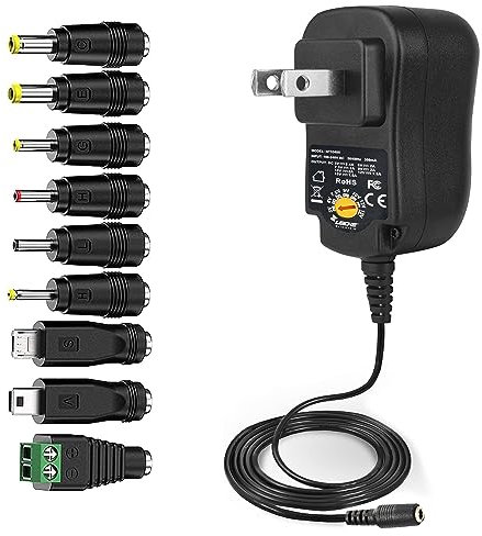 Leicke Cargador 5V 2.4A, 6V 2A, 7.5V 2A, 9V 2A, 10V 2A, 12V 1.5A, 15V 1.5A hasta 22.5W Fuente de Alimentación para Smartphones, Tablets, Philips Avent, Soundmaster IR 3000 Dab