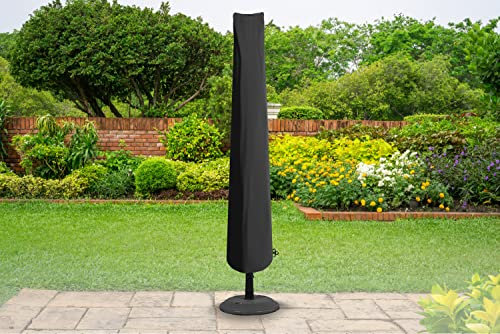 Bosmere Protector 6000 | Garden Parasol Umbrella Cover | L 153cm circ.53cm | 100% Waterproof, UV Protected, Heavy Duty 600D | 6 Year Guarantee | D590, Black