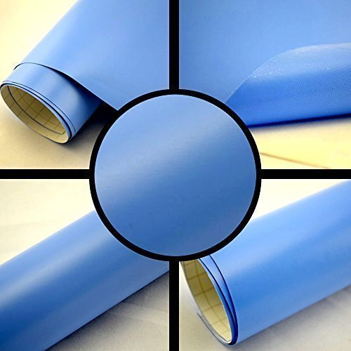 TipTopCarbon 6,57€/m² Autofolie Matt Hellblau 10m x 1,52m Auto Folie BLASENFREI mit Luftkanälen 3D Flex