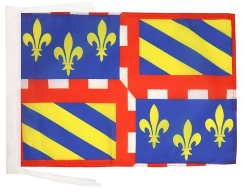 AZ FLAG Drapeau Bourgogne 45x30 cm Bourguignon Polyester 100D Cordelettes | Usage intérieur et extérieur Drapeau décoratif coutures doubles et bords renforcés