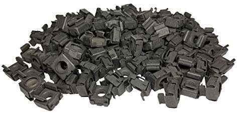 RackGold® Black M6 Cage Nuts 100 Pack - USA Made