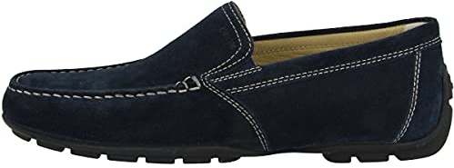 Geox U Moner V, Mocassini Uomo, Blu Blue, 43 EU