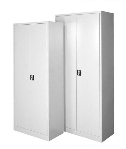 Set Angebot 2x Flügeltürenschränke 530330+530340 komplett montiert Metallschrank abschließbar Lagerschrank Aktenschrank 195 x 92 x 42 cm und 180 x 80 x 38 cm. Jeweils mit 4 Fachböden