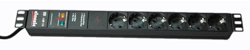 Bachmann 333.536 19Z 1HE 6-Fach Steckdosenleiste