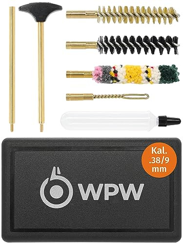 WPW Reinigungsset für Kurzwaffen 7-teilig für Kaliber .38/9 mm mit 1/8-Gewinde