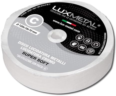 Lux Metal - Polierscheibe 100 mm Baumwolle fein für schleifbock doppelschleifer bohrmaschine akkuschrauber winkelschleifer Polierscheiben Zum Polieren Metall wie Aluminium Edelstahl, für Polierpaste